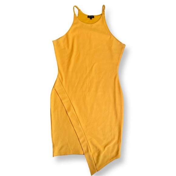 Mustard Bodycon Dress - Picture 1 of 3